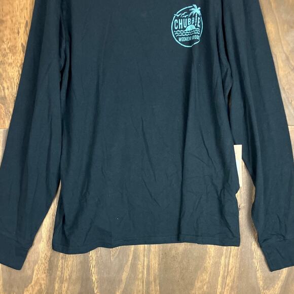 Chubbies Mens Shirt Black The Weekend Has Arrived Vibes 100% Cotton Crew XL - Picture 3 of 13